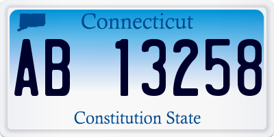 CT license plate AB13258