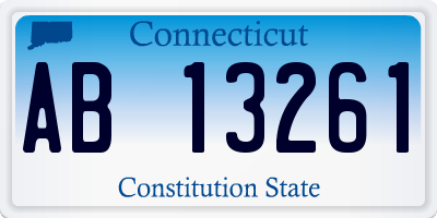 CT license plate AB13261