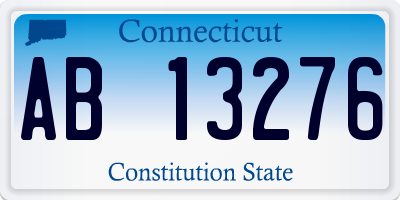 CT license plate AB13276