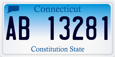 CT license plate AB13281