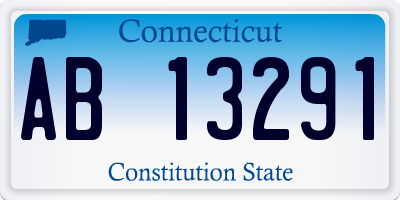 CT license plate AB13291