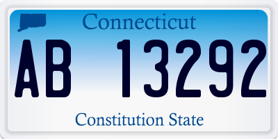 CT license plate AB13292