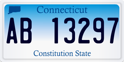 CT license plate AB13297