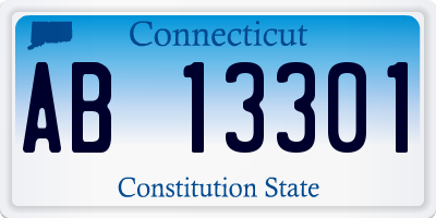 CT license plate AB13301