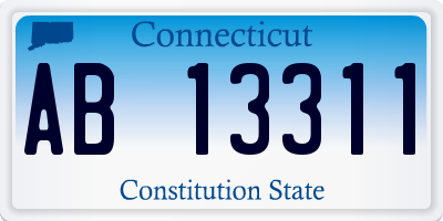 CT license plate AB13311