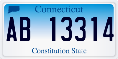 CT license plate AB13314