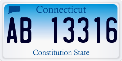 CT license plate AB13316
