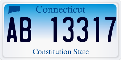 CT license plate AB13317