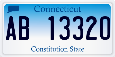 CT license plate AB13320