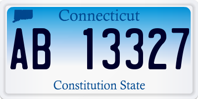 CT license plate AB13327