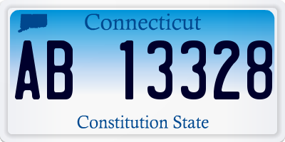 CT license plate AB13328