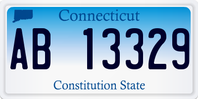 CT license plate AB13329