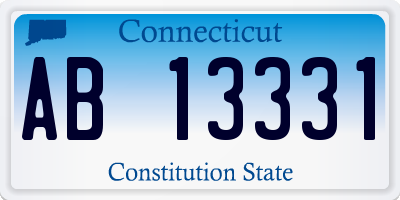 CT license plate AB13331