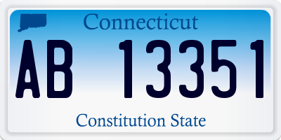 CT license plate AB13351