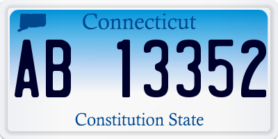 CT license plate AB13352
