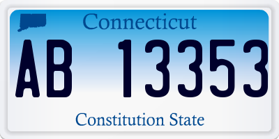 CT license plate AB13353