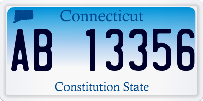 CT license plate AB13356