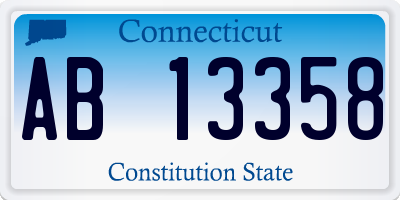 CT license plate AB13358