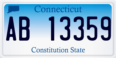 CT license plate AB13359