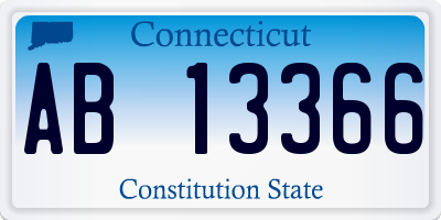 CT license plate AB13366