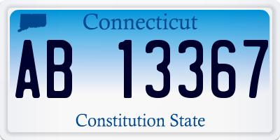 CT license plate AB13367