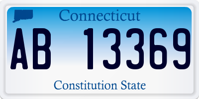 CT license plate AB13369