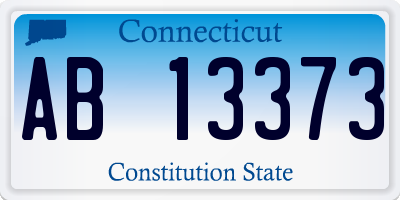 CT license plate AB13373