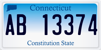 CT license plate AB13374