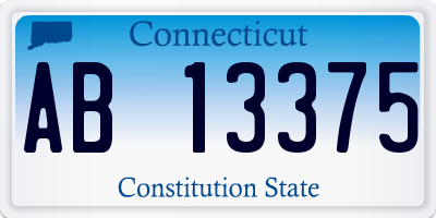 CT license plate AB13375