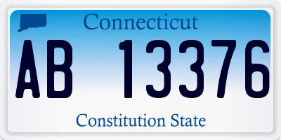 CT license plate AB13376