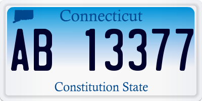 CT license plate AB13377