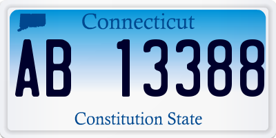 CT license plate AB13388