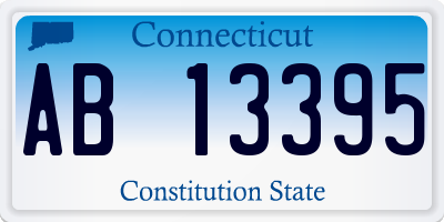 CT license plate AB13395