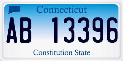 CT license plate AB13396