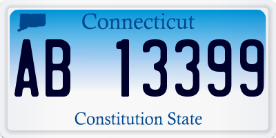 CT license plate AB13399
