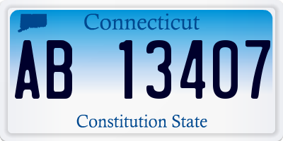 CT license plate AB13407