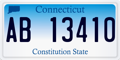 CT license plate AB13410