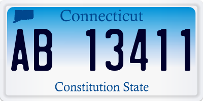 CT license plate AB13411