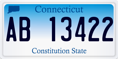 CT license plate AB13422