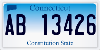 CT license plate AB13426