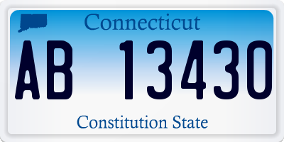 CT license plate AB13430