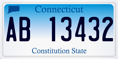 CT license plate AB13432