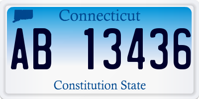 CT license plate AB13436