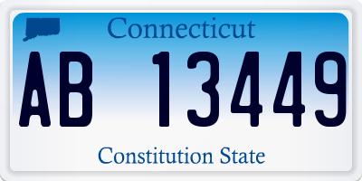 CT license plate AB13449