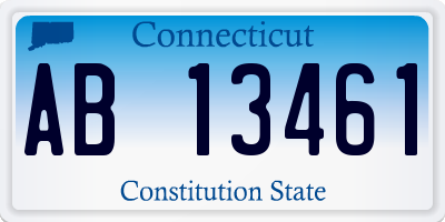 CT license plate AB13461