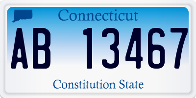 CT license plate AB13467