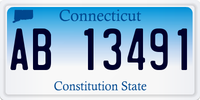 CT license plate AB13491