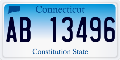 CT license plate AB13496
