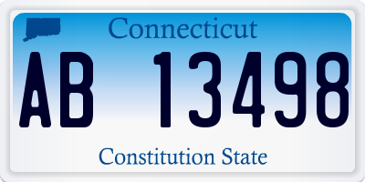 CT license plate AB13498