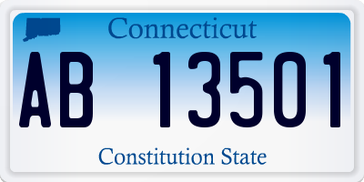 CT license plate AB13501